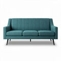 Canapé en tissu bleu canard 200 x 90 x 85 cm avec pieds en métal