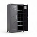 Armoire noire en métal avec étagères dimensions 180 x 90 x 45cm