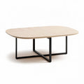Table basse en bois de chêne et métal noir dimensions 120 x 80 x 45cm